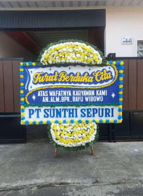Papan Bunga Duka di Banjarmasin Utara