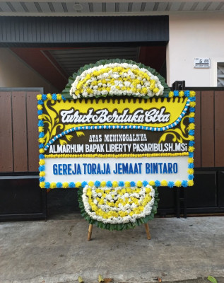 Papan Bunga Duka di Banjarmasin Utara